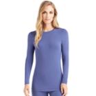 Women's Cuddl Duds Softwear Crewneck Top, Size: Regular, Blue (navy)