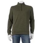Big & Tall Croft & Barrow&reg; Marl Quarter-zip Sweater Fleece, Men's, Size: 3xb, Med Grey