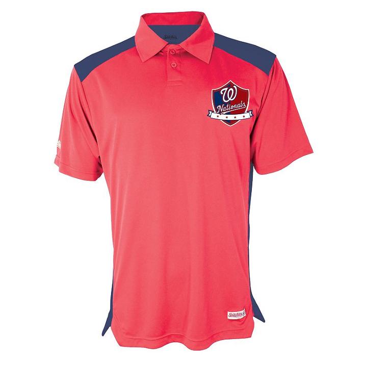 Men's Stitches Washington Nationals Interlock Polo, Size: Small, Multicolor