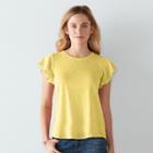 Women's Sonoma Goods For Life&trade; Flutter Tee, Size: Xxl, Med Yellow