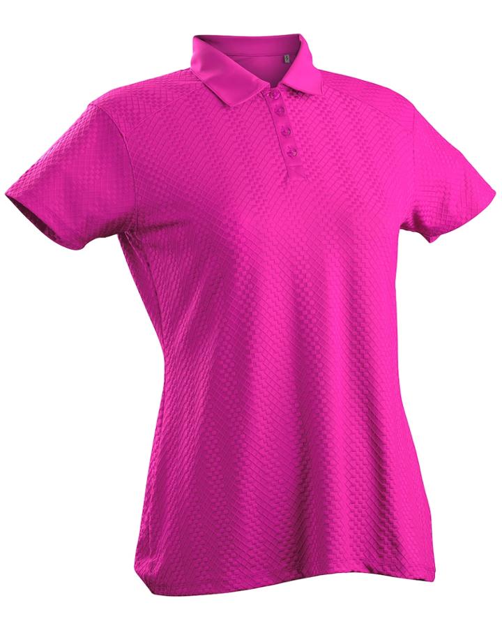 Plus Size Nancy Lopez Grace Short Sleeve Golf Polo, Women's, Size: 3xl, Brt Pink