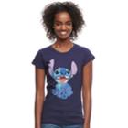 Disney's Lilo & Stitch Juniors' Stitch Graphic Tee, Teens, Size: Medium, Blue (navy)