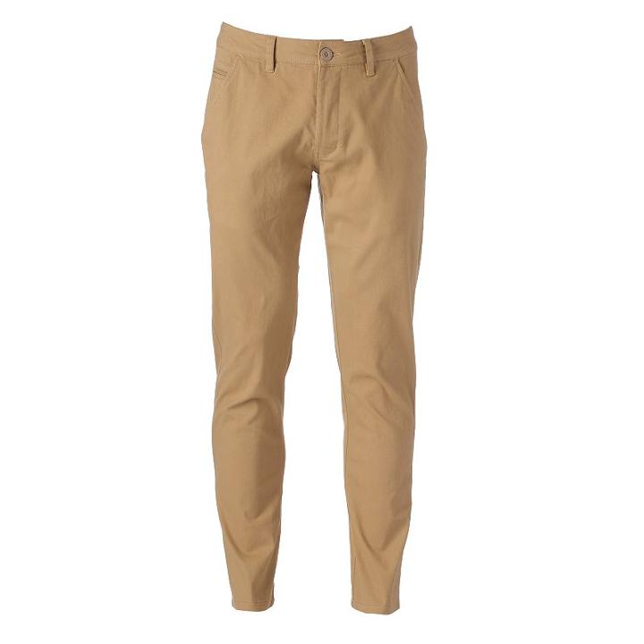 Men's Hollywood Jeans Alex Stretch Chino Pants, Size: 38, Beig/green (beig/khaki)