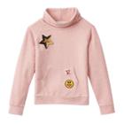 Girls 7-16 Cloud Chaser Cowlneck Applique Patch Pullover, Girl's, Size: Medium, Pink Other