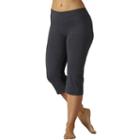 Women's Marika Weekend Sanded Dry Wik Flat-waist Capri Yoga Leggings, Size: Xl, Grey