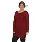 Plus Size Rock & Republic&reg; Asymmetrical Tunic Sweater, Women's, Size: 0x, Dark Red