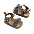 Baby Girl Carter's Bow Sandal Crib Shoes, Size: 6-9 Months, Brown