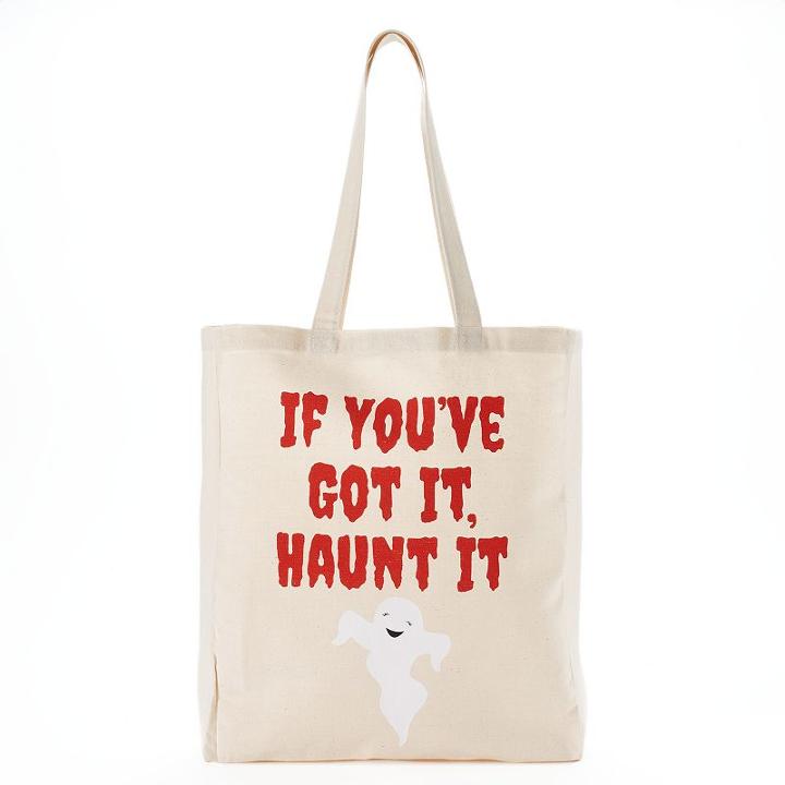 Tri-coastal Design If You've Got It, Haunt It Canvas Tote, Women's, Lt Beige