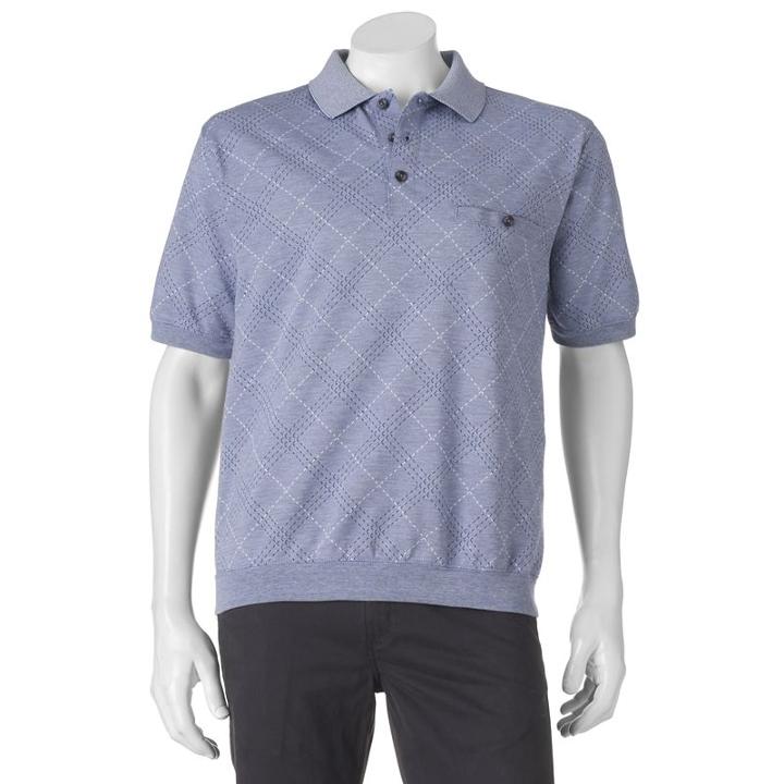 Big & Tall Safe Harbor Classic-fit Banded-bottom Polo, Men's, Size: Xxl Tall, Blue (navy)
