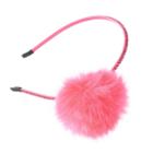 Girls 4-16 Faux Fur Pom Headband, Girl's, Med Pink