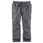 Boys 4-8 Carter's Poplin Joggers, Boy's, Size: 5, Grey