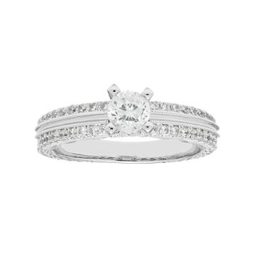 Boston Bay Diamonds 14k White Gold 5/8 Carat T.w. Igl Certified Diamond Engagement Ring, Women's