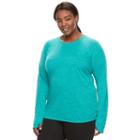 Plus Size Tek Gear&reg; Core Tee, Women's, Size: 2xl, Turquoise/blue (turq/aqua)