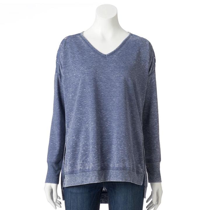 Women's French Laundry Drop Shoulder Top, Size: Small, Blue Other
