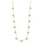 Small Disc Long Necklace, Women's, Gold
