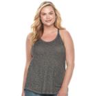 Juniors' Plus Size So&reg; Strappy Back Tank, Girl's, Size: 2xl, Black