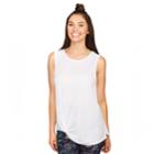 Women's Colosseum Oasis Twist Hem Tank, Size: Large, White