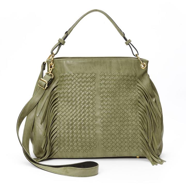 Mellow World Kianna Fringed Hobo, Women's, Green