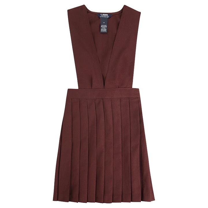 Girls 4-20 & Plus Size French Toast School Uniform Long Pleated Jumper, Girl's, Size: 18, Med Red