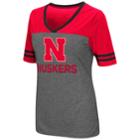 Women's Campus Heritage Nebraska Cornhuskers Varsity Tee, Size: Medium, Med Grey