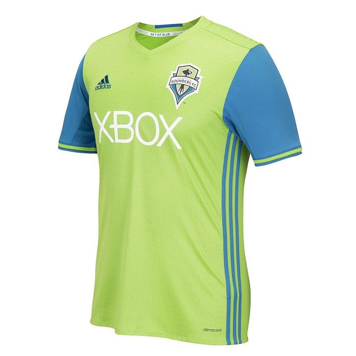 Adidas, Men's Seattle Sounders Wordmark Mls Jersey, Size: Large, Green
