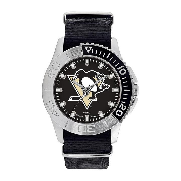 Men's Game Time Pittsburgh Penguins Starter Watch, Black