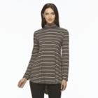 Women's Apt. 9&reg; Striped Cowlneck Tunic, Size: Xs, Med Beige