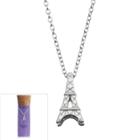 Sterling Silver Eiffel Tower Necklace, Women's, Grey