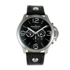 Peugeot Men's Automatic Leather Skeleton Watch - Mk912sbk, Black