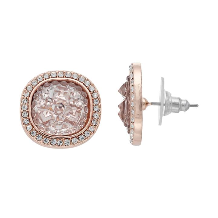 Jennifer Lopez Simulated Druzy Cushion Stud Earrings, Women's, Multicolor