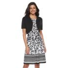 Women's Nina Leonard Solid Shrug, Size: Small, Black