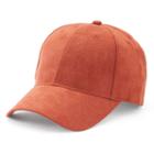 Women's Mudd&reg; Faux Suede Baseball Hat, Red
