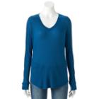 Women's Sonoma Goods For Life&trade; Essential Ribbed V-neck Tee, Size: Small, Blue
