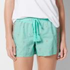 Women's Sonoma Goods For Life&trade; Print Poplin Shorts, Size: Large, Turquoise/blue (turq/aqua)
