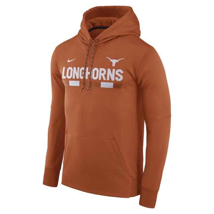 Men's Nike Texas Longhorns Therma-fit Hoodie, Size: Large, Drk Orange