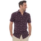Men's Haggar Island Ease Classic-fit Stretch Button-down Shirt, Size: Large, Drk Purple