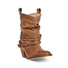 Dingo Twisted Sister Women's Slouch Western Ankle Boots, Size: Medium (9.5), Beig/green (beig/khaki)