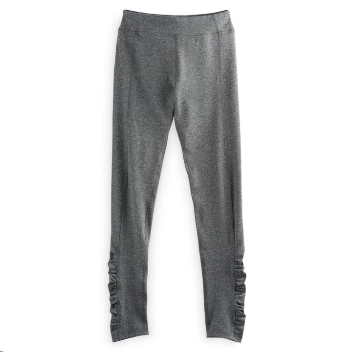 Girls 7-16 So&reg; Ruched Leggings, Size: 10, Dark Grey