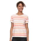 Women's Croft & Barrow&reg; Essential Crewneck Tee, Size: Xxl, Lt Orange