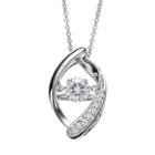 Floating Diamonluxe 5/8 Carat T.w. Simulated Diamond Sterling Silver Marquise Pendant Necklace, Women's, White