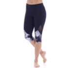 Women's Balance Collection Sadie Kicker Capri Leggings, Size: Large, Grey (charcoal)