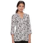 Women's Elle&trade; Print Blouse, Size: Large, Oxford