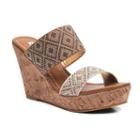 2 Lips Too Too Harlow Women's Wedge Sandals, Girl's, Size: Medium (8), Dark Beige