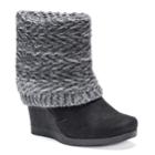 Muk Luks Sienna Women's Wedge Water Resistant Winter Boots, Size: 10, Grey