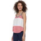 Juniors' So&reg; Colorblock Racerback Tank, Teens, Size: Small, Red