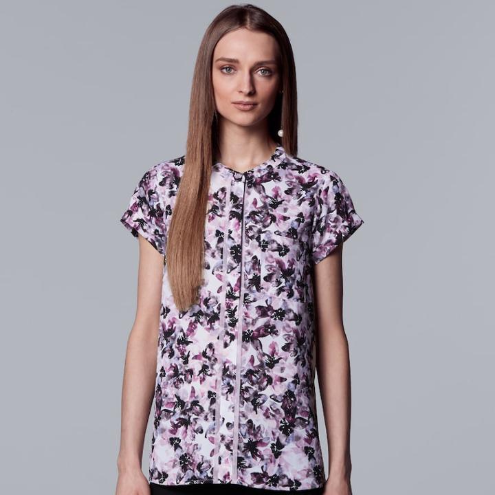 Women's Simply Vera Vera Wang Essential Popover Top, Size: Medium, Natural