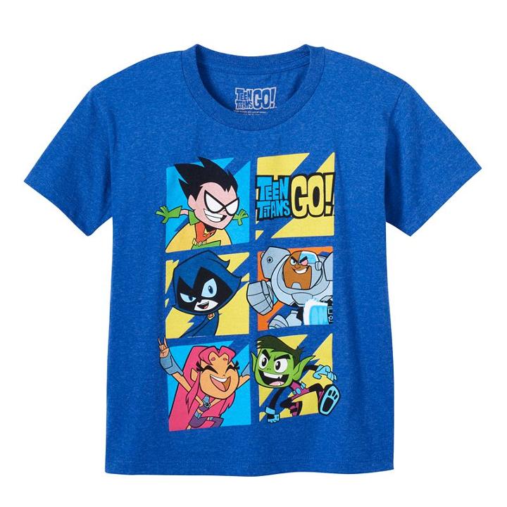 Boys 4-7 Teen Titans Go! Robin, Cyborg & Raven Graphic Tee, Boy's, Size: S(4), Brt Blue