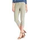 Women's Chaps Sateen Skinny Capris, Size: 14, Green