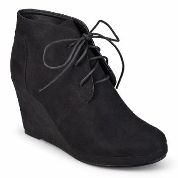 Journee Collection Enter Women's Wedge Booties, Girl's, Size: 10, Black