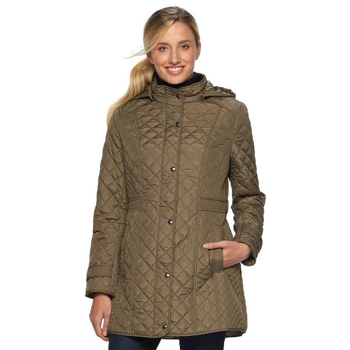 Women's Weathercast Quilted Jacket, Size: Small, Green